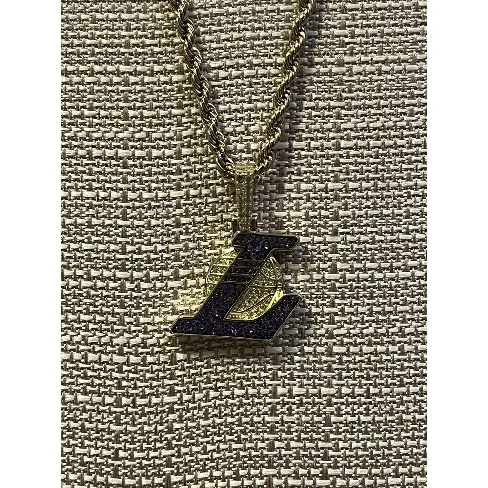Lakers NBA Gold Plated Pendant And Chain GLD